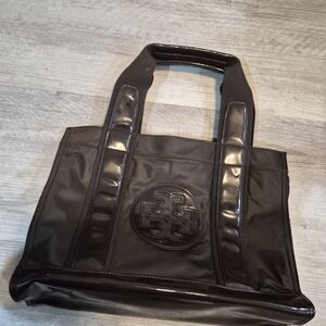 Tory Burch Brown Glossy Trim Tote